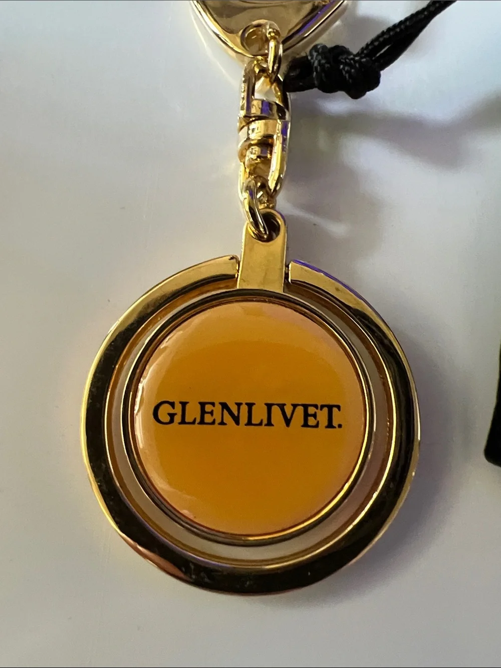 Gold Keychain with Amber Token - Men Accessories Key & Card Holder
